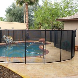 Barrière de sécurité pour enfants de 4 pieds de haut, clôture de <span class=keywords><strong>piscine</strong></span> en maille amovible avec poteaux en aluminium pour piscines, matériau PE, clôture de sécurité pour <span class=keywords><strong>piscine</strong></span> - Product Image 4