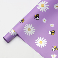 Kertas Kado Anti Air Motif Lebah Bunga Matahari Lucu untuk Liburan Anak, Kertas Kerajinan untuk Dekorasi Hadiah