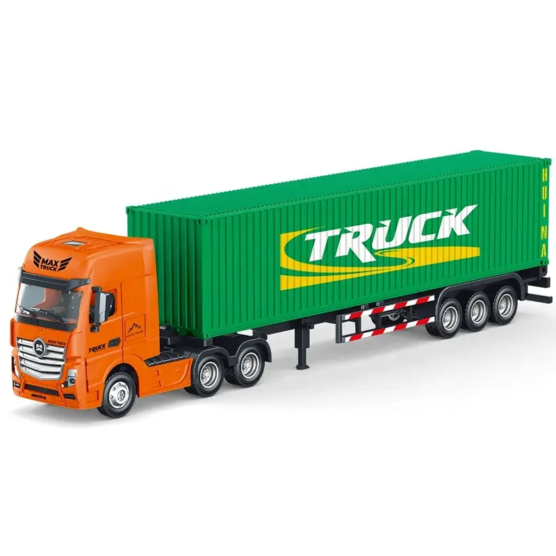 Huina 1 50 scala pressofuso in lega di zinco metallo statico modello auto giocattolo rimorchio Semi camion Container per ragazzi e collezionisti