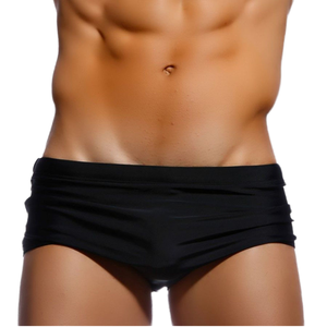 <b>Mens</b> Vintage Brazilian Swim Trunks Sexy <b>Bikini</b> Swimwear Quick Dry Eco-Friendly Tummy Control Plus Size 1 Solid Drawstring Beach - Product Image 1