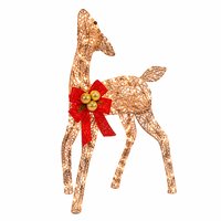 Décoration de Noël en forme de renne lumineux 3D à LED, classée IP44 pour l'extérieur, pour la décoration de Noël
