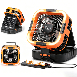 Ventilador de Camping para Exteriores 2026 de Última Tendencia con Batería de Larga Duración de 10000mAh y Luz LED al por Mayor - Product Image 1