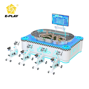 Vélo d'exercice interactif commercial à projection 2026 avec <span class=keywords><strong>projecteur</strong></span> vidéo intégré, simulateur de jeu, cadre en acier robuste - Product Image 6