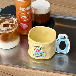Tazas de Café de Cerámica con Forma de Pez Irregular Creativas, Lindas Tazas de Leche para <span class=keywords><strong>el</strong></span> Desayuno para Estudiantes - Product Image 6
