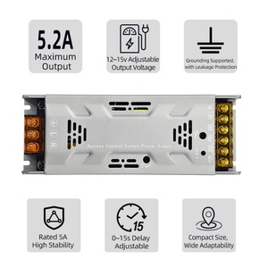 Fuente de Alimentación Conmutada TIMY de 12V 5A para Control de Acceso, Voltaje Ajustable, Protección Múltiple, Kit de Sistema de Entrada Amplia, Protección de Seguridad - Product Image 5