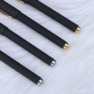 Promotional Cheap Bulk Business 0.5mm Frosted Plastic Black Ballpoint Gel <b>Pen</b> with Custom Logo - Product Image 3