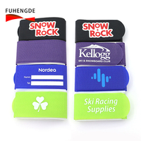 Sangles de ski et de snowboard personnalisées de haute qualité, écologiques, imperméables, auto-adhésives, à crochets et boucles, pour sports de ski
