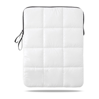 Étui pour ordinateur portable en nylon matelassé portable, housse souple rembourrée pour ordinateur portable de 13, 14, 15,6 pouces, housse pour ordinateur portable pour l'hiver, plus douce pour la portabilité