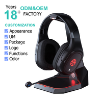 Meilleures ventes : Casque de jeu sans fil 2,4 G avec son 7.1 et commandes intégrées pour PC Gamer