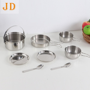 Jinbei — assiettes pique-nique en acier inoxydable, ensemble de cuisine de Camping à vendre, pour hommes - Product Image 2