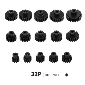 0.8型号3.175孔32p型号齿轮齿轮1/10汽车电机Gar车轮黑色硬45 # 钢