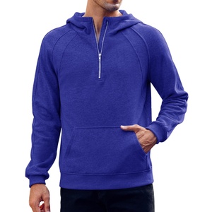 Hoodie <b>Mens</b> 1/4 Zip Sweatshirts Summer Casual Long Sleeve Classic Drawstring Pullover Tops Regular Fit Sports <b>Jacket</b> Pocket ODM - Product Image 1