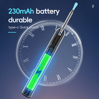 Nettoyeur d'oreilles sans fil portable avec caméra 5MP, visibilité intelligente, Wi-Fi sécurisé, batterie 230 mAh, 45 minutes d'autonomie, gyroscope 3 axes, CE/FCC