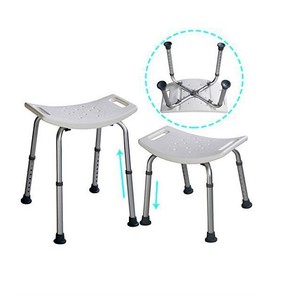Chaise de douche Medco avec dossier réglable en alliage d'aluminium, tabouret de sécurité pour salle de bain pour personnes âgées et femmes enceintes - Product Image 2