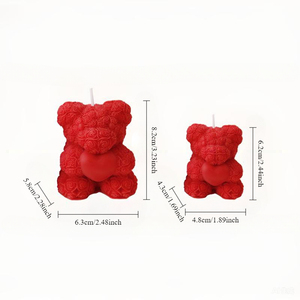 Nueva Llegada, Velas Decorativas Hechas a Mano con Diseño de Osito de Peluche, Velas Aromáticas para Decoración Minimalista del Hogar - Product Image 4