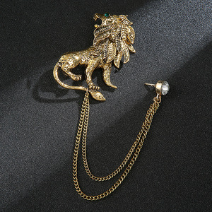 Broches en alliage plaqué or pour hommes, motif animaux de dessin animé, cadeau pour mariage, fiançailles, fête - Product Image 3