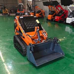 मिनी लोडर स्थायी प्रकार की इंजीनियरिंग मशीनरी 200 किलोग्राम 300 किलोग्राम ट्रैक स्किड स्टीड लोडर - Product Image 2