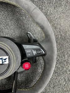 Volante Deportivo S-Line en Cuero Alcantara Completo con Botón de Arranque para Audi R8 TTRS C6 C7 S7 S4 A4 B8 RS3 SQ5 S5 B9 A6 C8 A3 <span class=keywords><strong>2018</strong></span> - Product Image 3