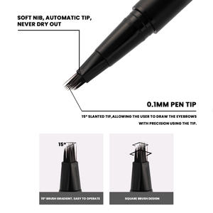 <span class=keywords><strong>Crayon</strong></span> à sourcils angulaire avec pointe inclinée à 15 degrés pour une application fluide et des résultats naturels, brosse carrée, personnalisable et en gros - Product Image 5