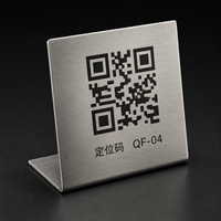 Support de Table Personnalisé en Acier Inoxydable et Aluminium pour Panneau d'Identification avec Code QR – Idéal pour Entreprises et Restaurants