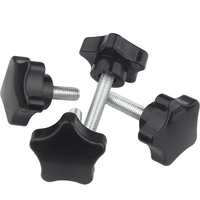 Poignée rotative en forme d'étoile de réglage de vis à main en acier au carbone Trox 30mm M3 poignée de vis en plastique pour système de mesure métrique