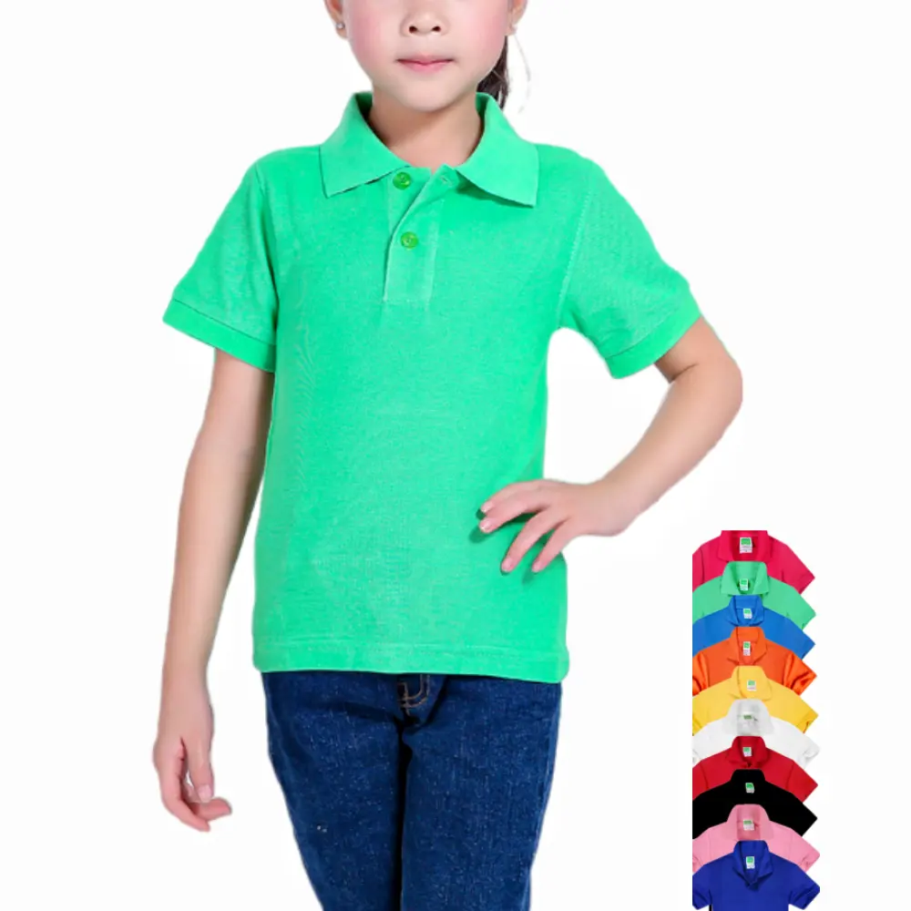 T-shirt Polo da indossare in squadra di alta qualità per bambini stampa il tuo Logo Polo per bambini all'ingrosso