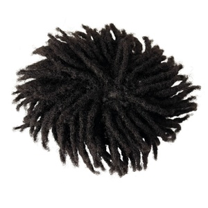 Indian Virgin Human Hair Hairpiece 3inches <strong>Short</strong> Hair <strong>Dreadlocks</strong> Toupee #1B Color 8x10 Mono Base Unit for Black <strong>Men</strong> - Product Image 6
