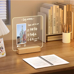 SUNBO Factory Custom Base in <span class=keywords><strong>legno</strong></span> foto porta segno di carta titolare di <span class=keywords><strong>legno</strong></span> Menu Box di pittura modello acrilico segno supporto nuovo Design <span class=keywords><strong>legno</strong></span> - Product Image 2