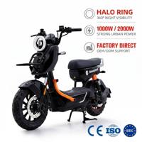 Moto électrique de course à batterie lithium 1000W, scooter à deux roues avec une puissance de 60V, vitesse maximale de 31-60 km/h, certifiée EEC pour adultes