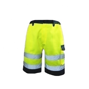 2023 pantalones cortos de algodón polivinílico de alta visibilidad cinta reflectante ropa de trabajo pantalones cortos fluorescentes pantalones de trabajo de verano - Product Image 3