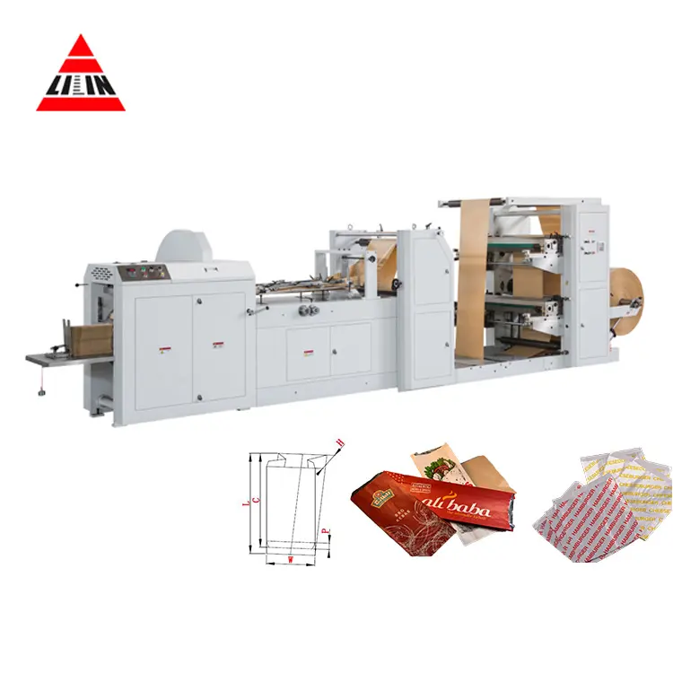 Ham Burgers , Shawarma ,Fast Food, Pizza Kraft Paper Bag Machine tamaño mini