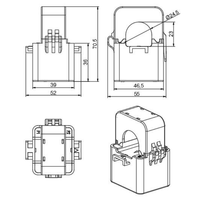 Transformador de Corriente de Bajo Voltaje, Bobinado de Cobre, CTs de Bucle Abierto 150A-300A 5A 1A, Núcleo Dividido, 45-65Hz, Clase 0.5 para Medidor de Energía