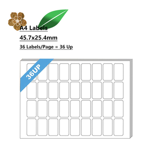 <span class=keywords><strong>Feuille</strong></span> de papier autocollant découpé à la forme, format <span class=keywords><strong>A4</strong></span>, 45,7 x 25,4, 36 étiquettes par <span class=keywords><strong>feuille</strong></span>, transparent, pour imprimante jet d'encre - Product Image 4