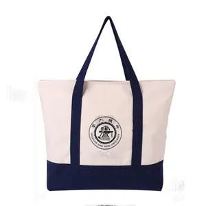 China Supplier Wholesale Shopping Bag With Custom Printed Logo Canvas Tote Bag