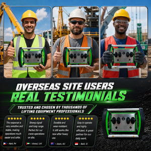 รีโมทคอนโทรลเครนอุตสาหกรรมไร้สาย กันน้ำ ฟังก์ชั่นบริการเดี่ยว แบตเตอรี่แบบชาร์จได้ ระยะควบคุม 500 เมตร - Product Image 6