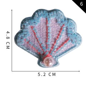 New Design Iron on Bead Embroidery Shiny Powder Shell Bear Alpaca Shoes Patches for Clothing - Product Image 6