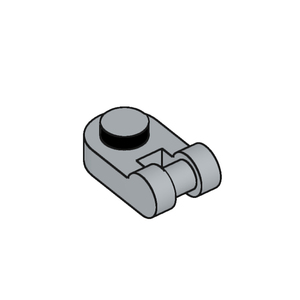 100g/sacchetto 1x1 Piastra con cerniera rotonda su un lato con maniglia, Mattoncini da costruzione, Giocattoli educativi in plastica per l'apprendimento dei bambini - Product Image 1