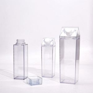 BPA-Free Logo Customizable 500Ml <b>750Ml</b> 1000Ml 1900Ml Colorful Square Plastic Milk Carton Juice <b>Water</b> <b>Bottles</b> With Lid - Product Image 3