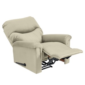 Preiswerter klassischer Samtschwing-Schaukel- und Drehschuhsessel - hellbeige - NZ110 zu verkaufen