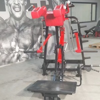 Machine de Squat Hack Réglable GLSfitness, Presse à Jambes Commerciale Complète, Appareil d'Entraînement pour le Dos et les Jambes, Matériau en Acier Écologique