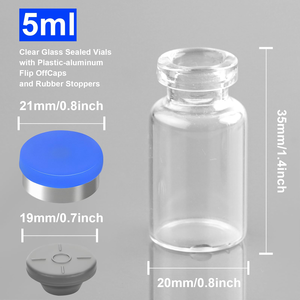 Factory Spot 2-30ml Vials 10ml Transparent Bayonet <b>Bottle</b> Freeze-Dried Powder Stock Solution Tea Ampoule Cap with <b>Brush</b> Glass - Product Image 2