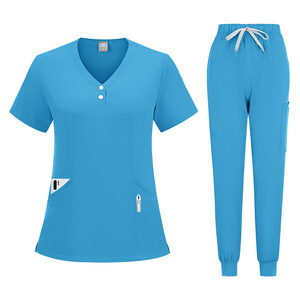 HZMNOI Hospital Uniforms Split Set Unisex Moisture Wicking Scrubs For Medical Staff - Product Image 5