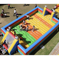 Terrain gonflable pour terrain de football extérieur, savon à eau, jeu de sport, terrain gonflable avec terrain savonneux