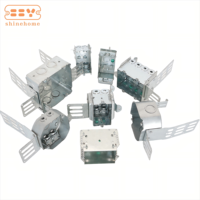 Boîte de dérivation électrique en acier galvanisé 3 pouces de profondeur, empilable, avec côtés à bulles, languette de 1 pouce de profondeur, modèle 3004-LSSAX-1, construction métallique