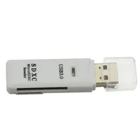Lecteur de cartes externe mini portable USB 3.0 SDXC TF 2-en-1 pour tablettes, PC, ordinateurs portables, ordinateurs de bureau
