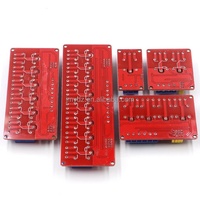 Module relais 2 canaux 5V 12V 24V avec carte rouge, isolation optocoupleur, sortie à déclenchement par niveau haut/bas