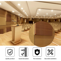 Panneaux muraux en bois à absorption acoustique hautement efficaces personnalisés Panneau acoustique de plafond en bois Placage Panneau acoustique micro-perforé