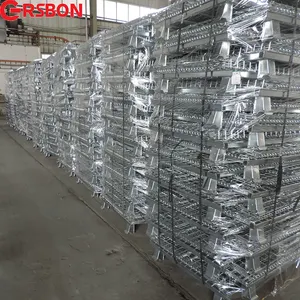 120*100*89cm Heavy Duty Wholesale Factory Customized Galvanized Stack Wire Mesh Storage Pallet Cages