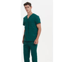 Ensemble de blouses chirurgicales orthopédiques en denim à col en V, uniforme d'infirmière, logo personnalisé OEM, unisexe