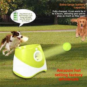 Lanciatrice automatica di palline per animali domestici in plastica ecologica lanciatrice di palline da Tennis per cani - Product Image 6